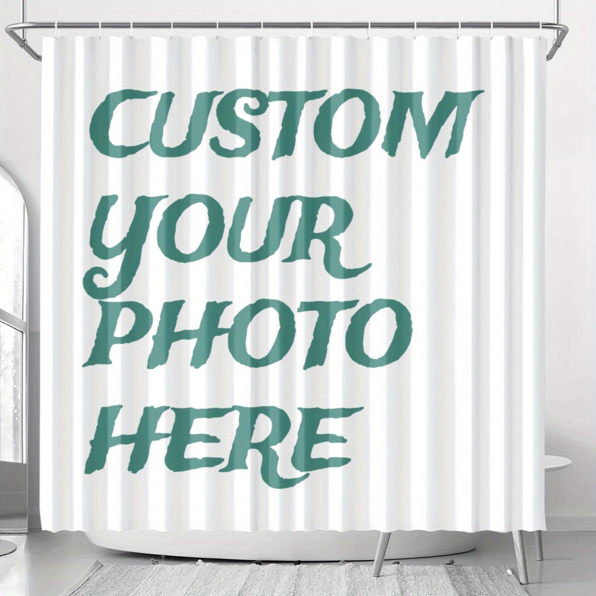 Home Bathroom Images - Tenda da Doccia Personalizzata con Foto,