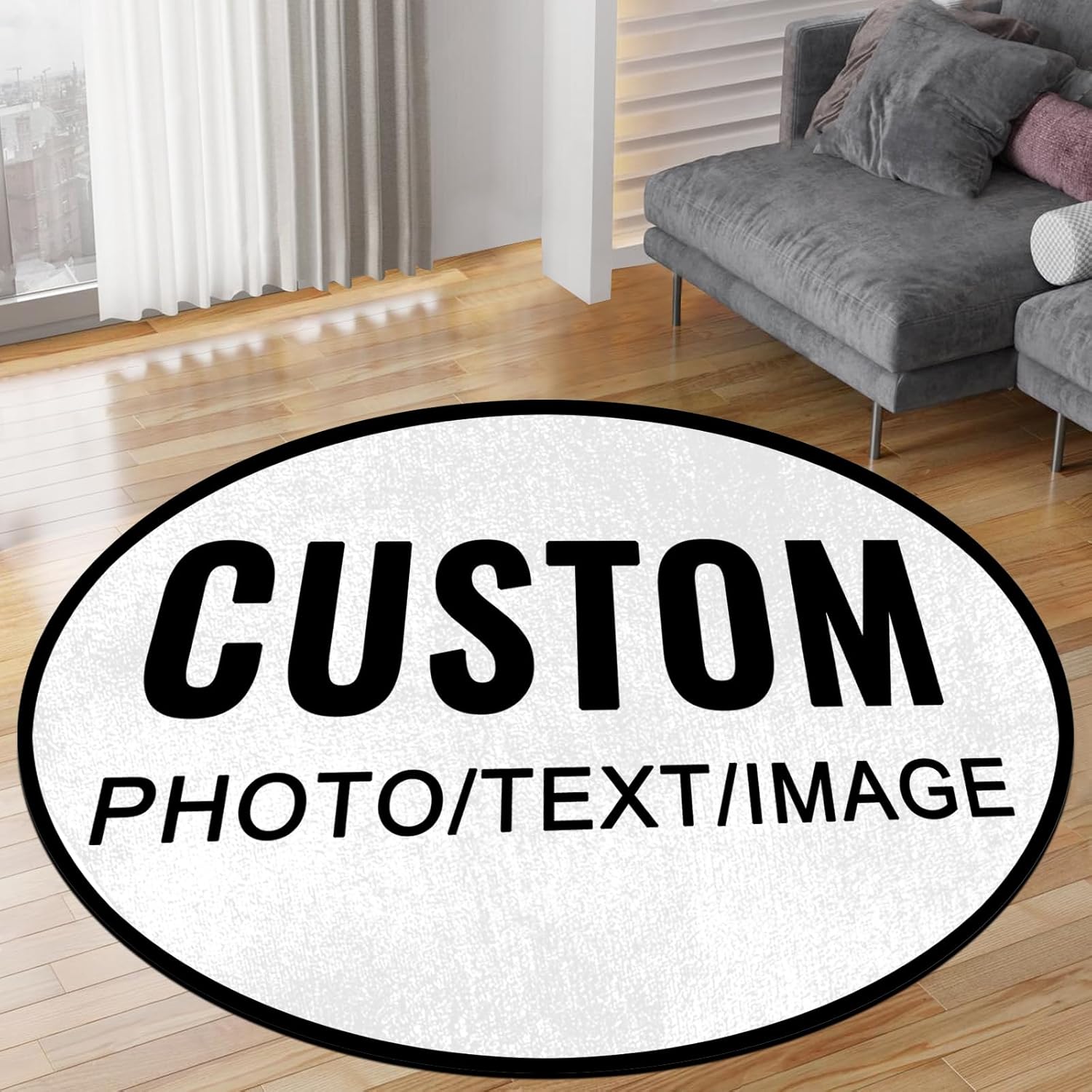 Home Bathroom Images - Tappeto rotondo personalizzato Tappeto personalizzato con