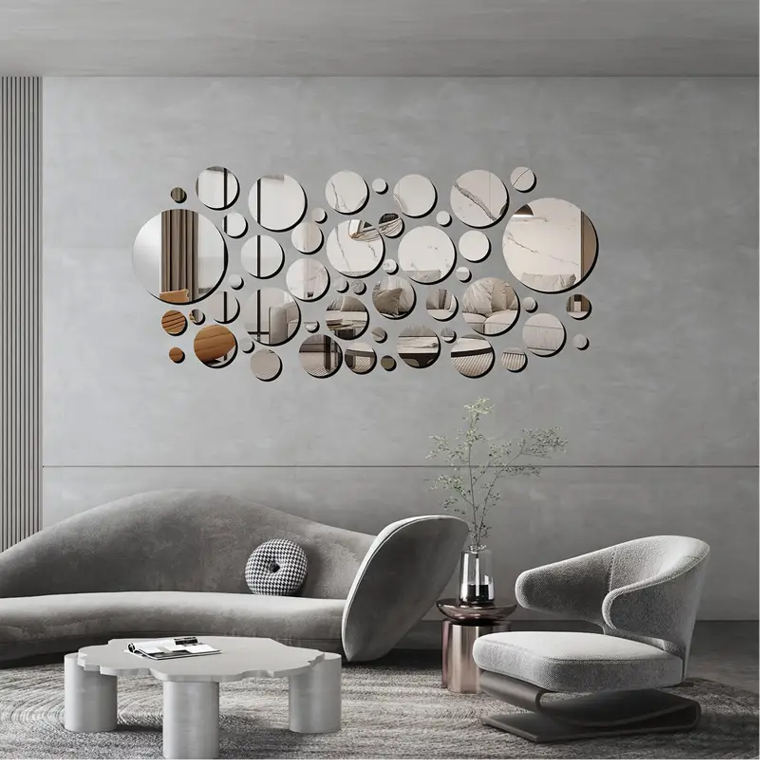 Home Theater Bathroom - Adesivo da parete con specchio acrilico