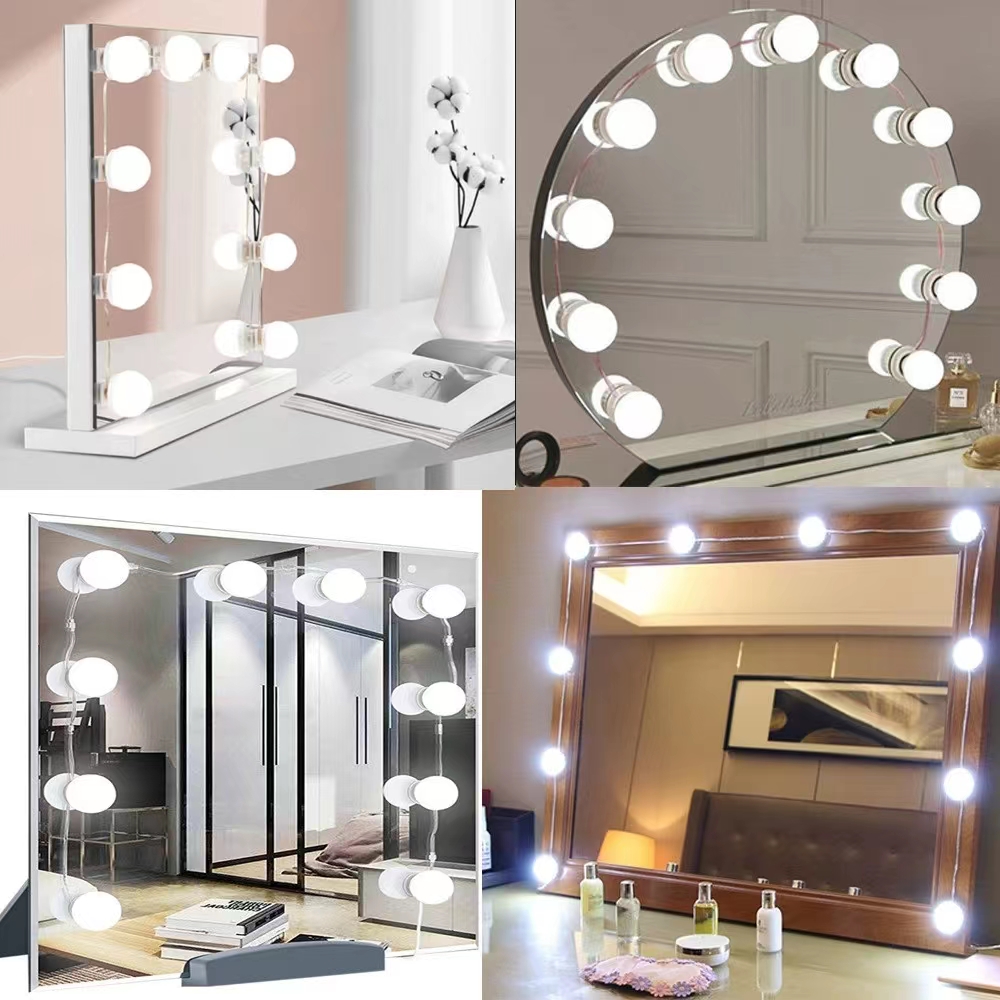 Home Theater Bathroom - Lampadine per trucco a specchio con