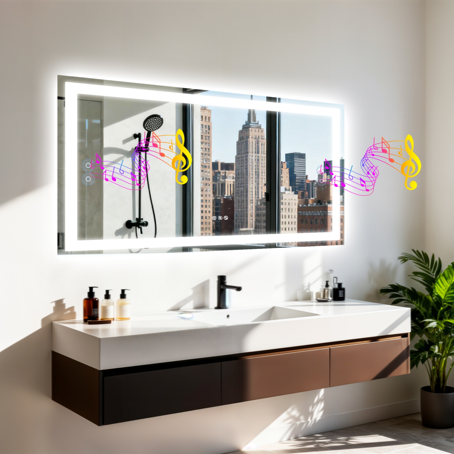 Zara Home Bathroom - Specchio da bagno a LED da