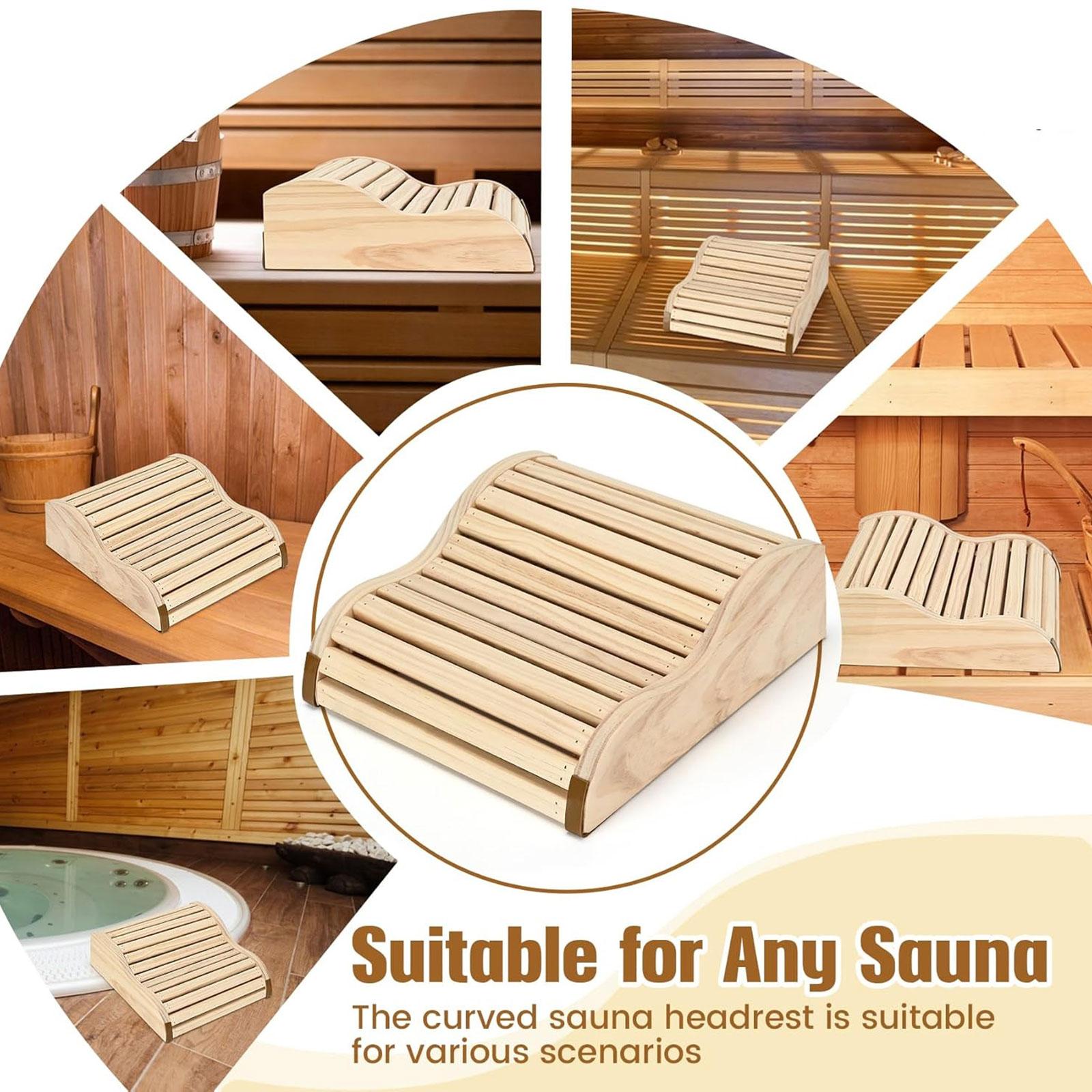 Home Bathroom With Sauna - Poggiatesta Ergonomico per Sauna, Accessori Confortevoli,