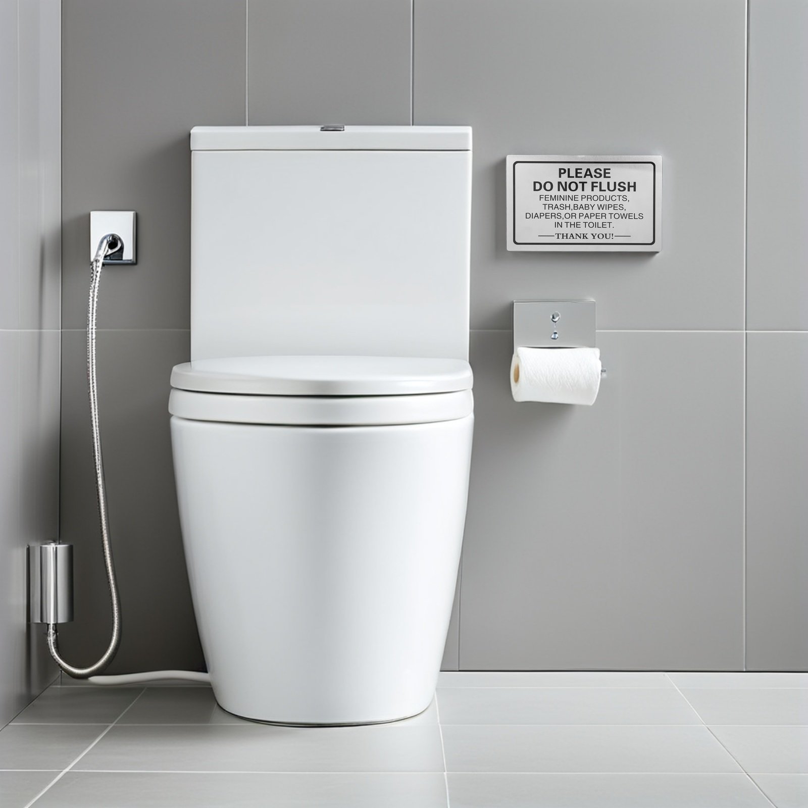 2 pezzi di cartelli in allumin - Home Bathroom Etiquette recensione e prezzo
