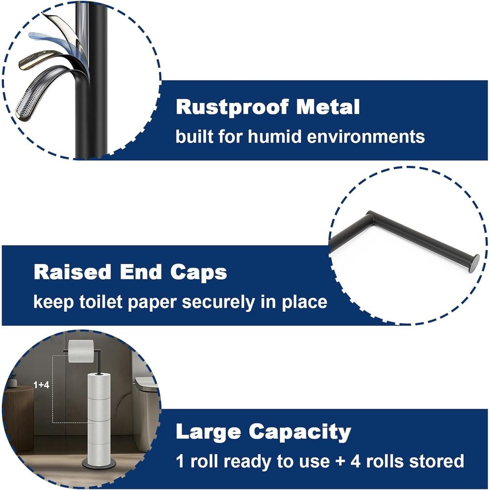 Portarotolo da terra con base  - Toilet Paper Holder recensione e prezzo