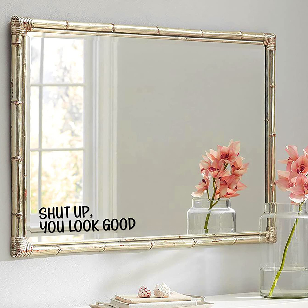 Sh*t UP You Look Good Quote Ad - Home Goods Bathroom Mirrors recensione e prezzo