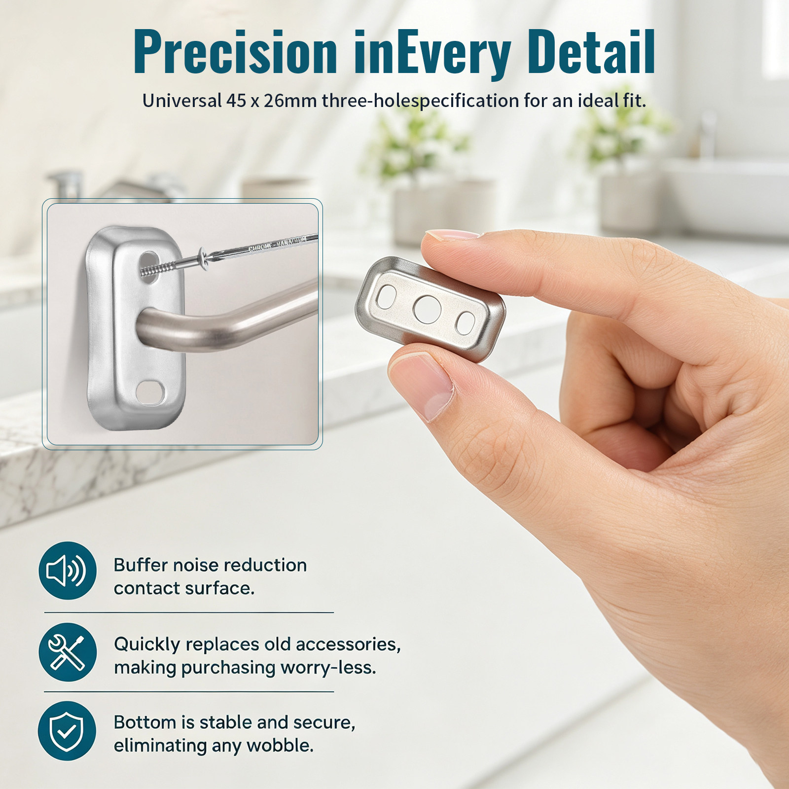 4 pezzi di guarnizioni in acci - Home Bathroom Hardware recensione e prezzo