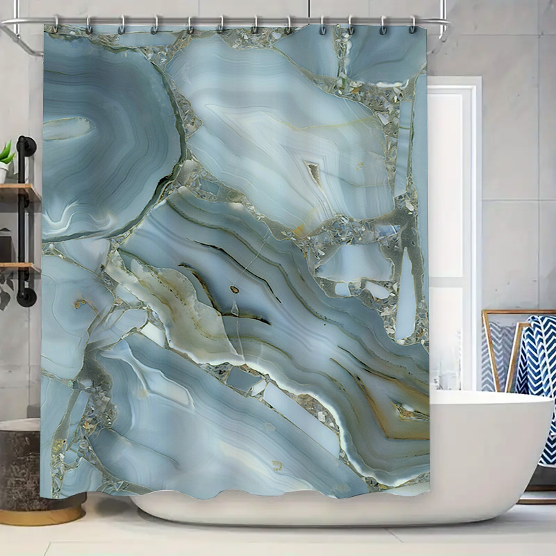 Tenda da doccia in marmo blu D - Home Bathroom Images recensione e prezzo