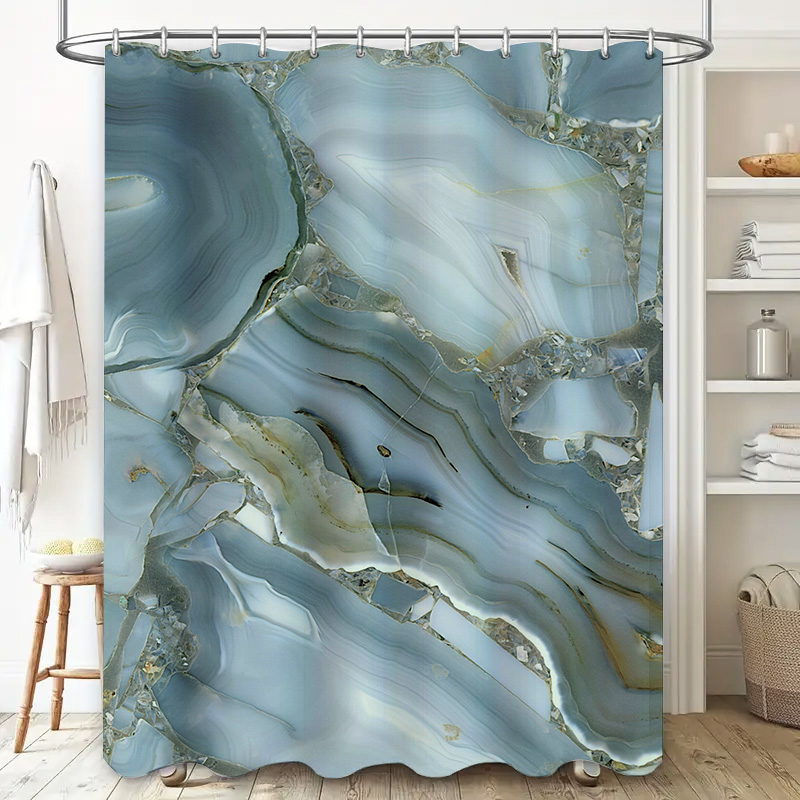 Tenda da doccia in marmo blu D - Home Bathroom Images recensione e prezzo