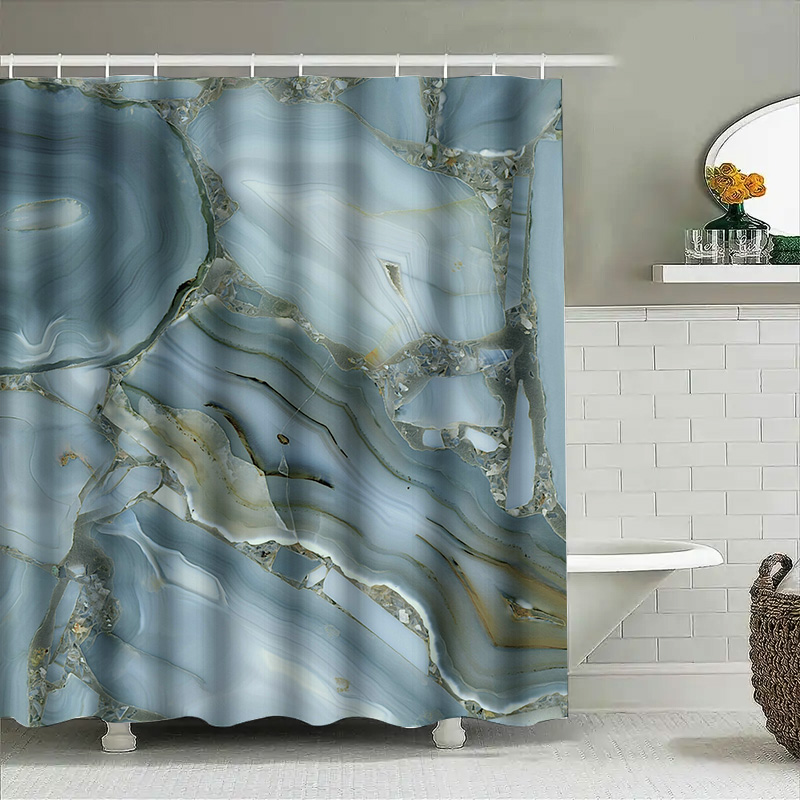 Tenda da doccia in marmo blu D - Home Bathroom Images recensione e prezzo