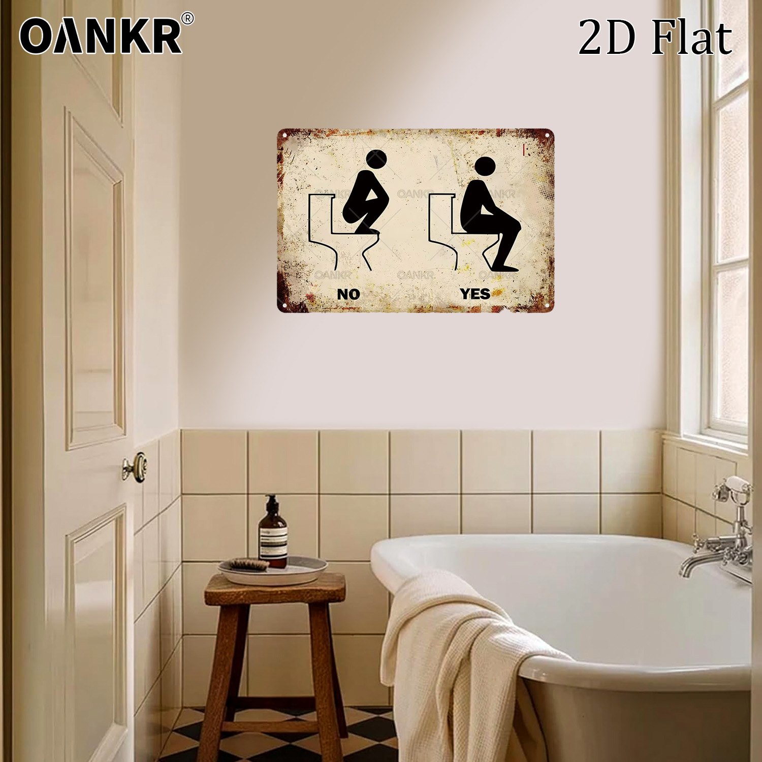 Divertente targa in metallo co - Home Bathroom Etiquette recensione e prezzo
